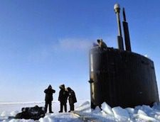 A Navy sub in the Arctic
