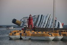 The shipwrecked Costa Concordia serves as a stark reminder of the environmental impact of cruise ships