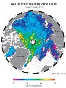 Cryosat-2 measures 50 percent more loss of sea ice than models have predicted