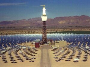 Concentrating solar plant in the California desert