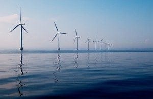 Offshore Wind turbines provide a large share of Denmark's power