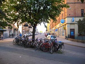 A testament to Sweden's environmental leadership: bicycles are a principal means of transportation