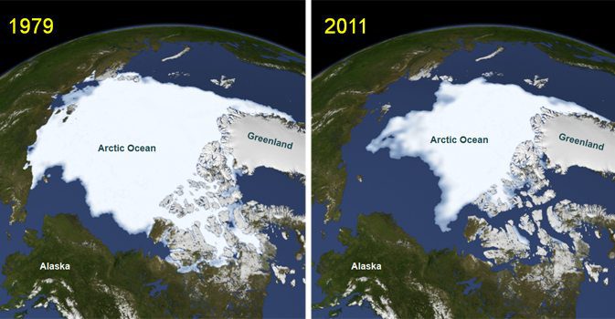 Arctic sea ice loss 1979-2011