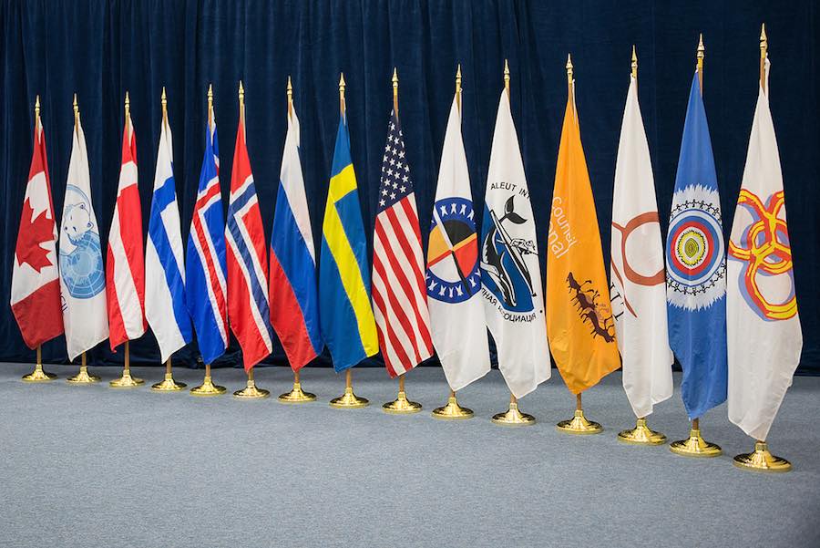 Flags of the Arctic Council Nations and  Native Communiities