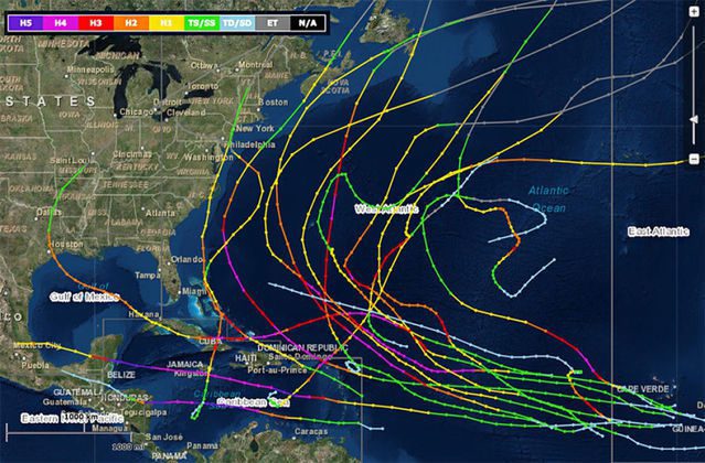 Tracking hurricane Andrea