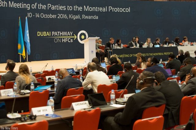 Proceeding in Kigali for amending the Montreal Protocol to limit HFCs