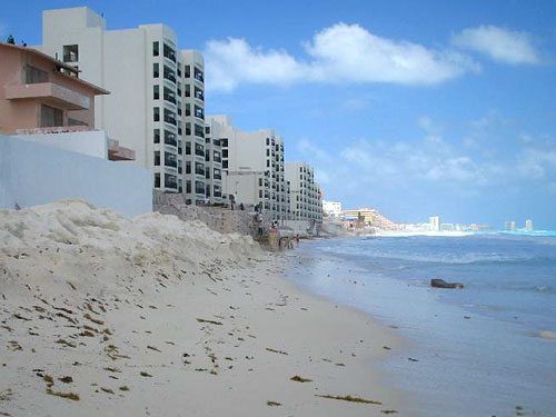 Eroding beaches threaten resort hotels 