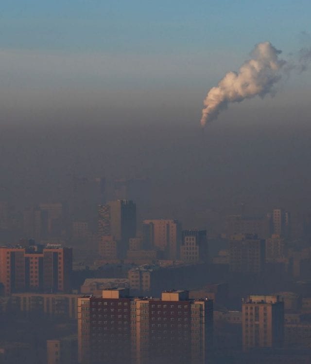 Human health is severely impacted by dirty, polluted air, as this photo of Ulaanbaatar demonstrates