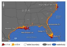 Rising seas due to climate change threaten 180 American cities