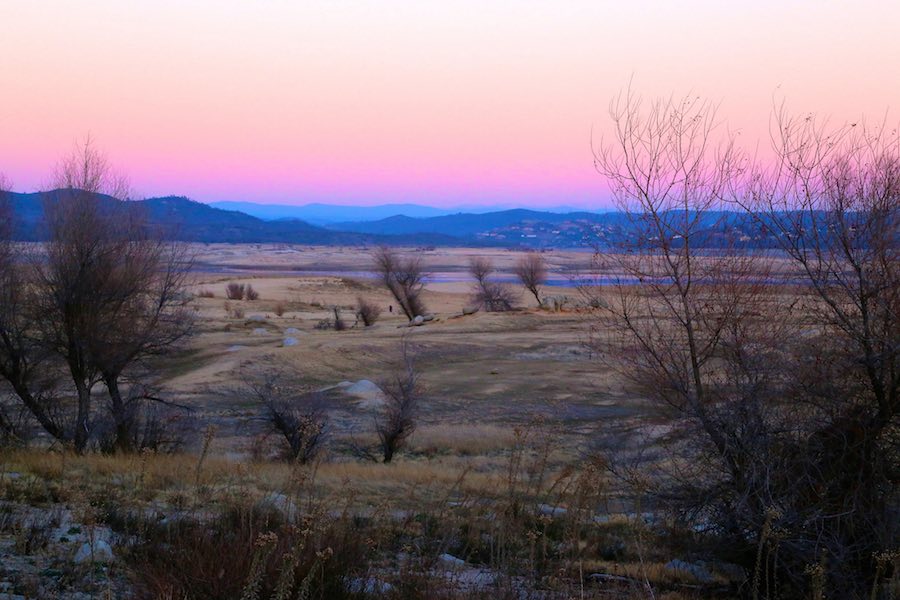 Folsom Lake at Sunset during the California drought