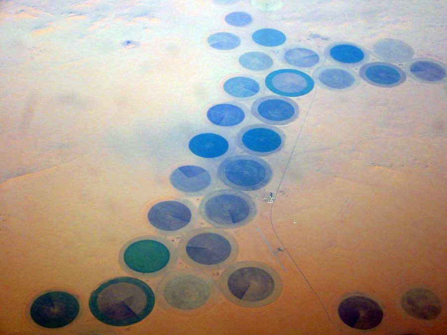 Desert agriculture may amplify the process of burying carbon deep below the surface in aquifers