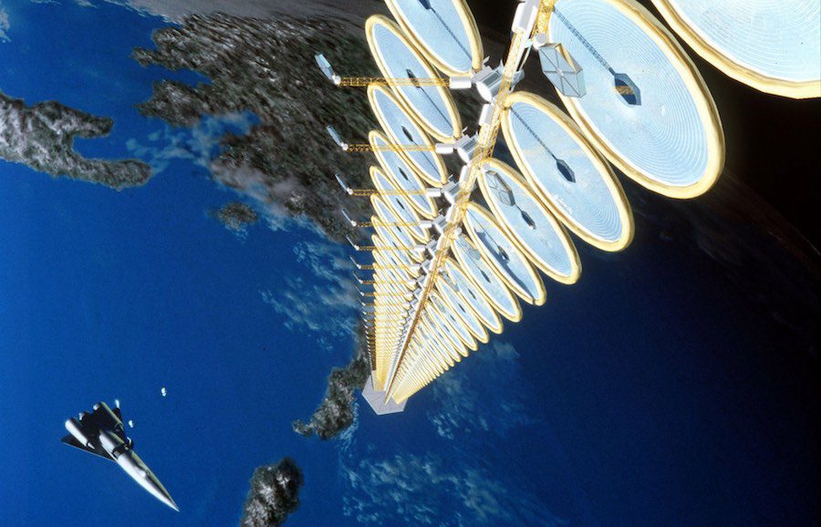 Proposed space-based "suntower," one of many examples of solar innovation