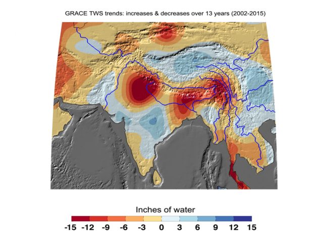 Grace satellite data shows India drought hotspots