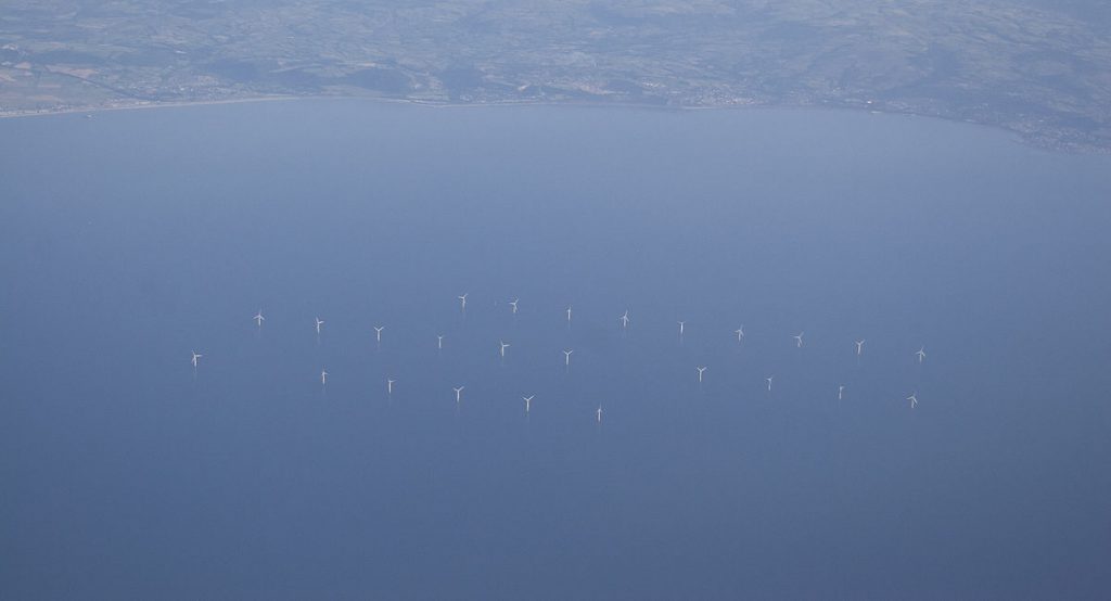 Offshore wind farm one example of global renewable energy taking the lead in energy development