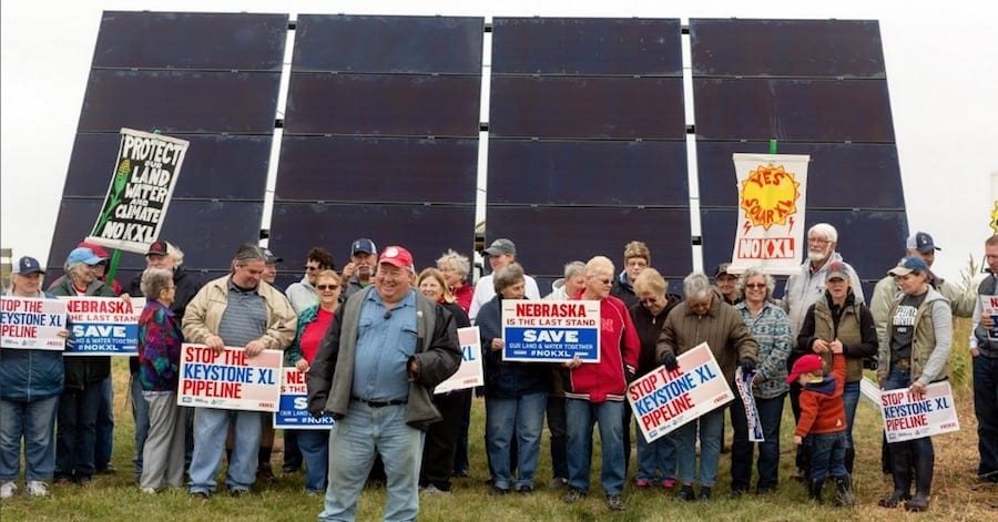 Solar XL - A coalition protesting the Keystone Pipeline by proposing solar panels along its proposed route